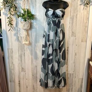 BCBGMAXAZRIA Silk Strapeless Gown